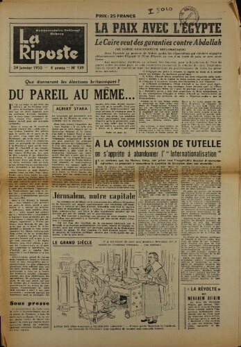 La Riposte N°139 (24 janv. 1950)
